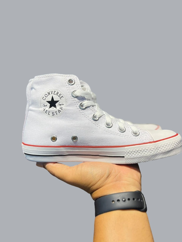 Tênis Converse All Star - Branco Cano Longo