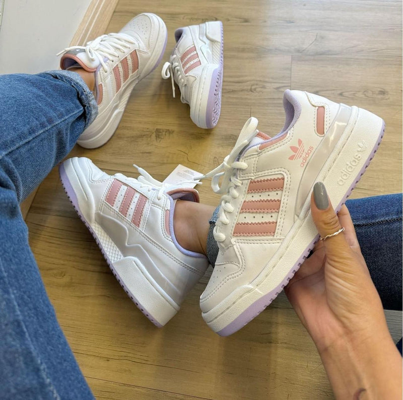 Tênis Adidas Forum Low - Branco/Rose