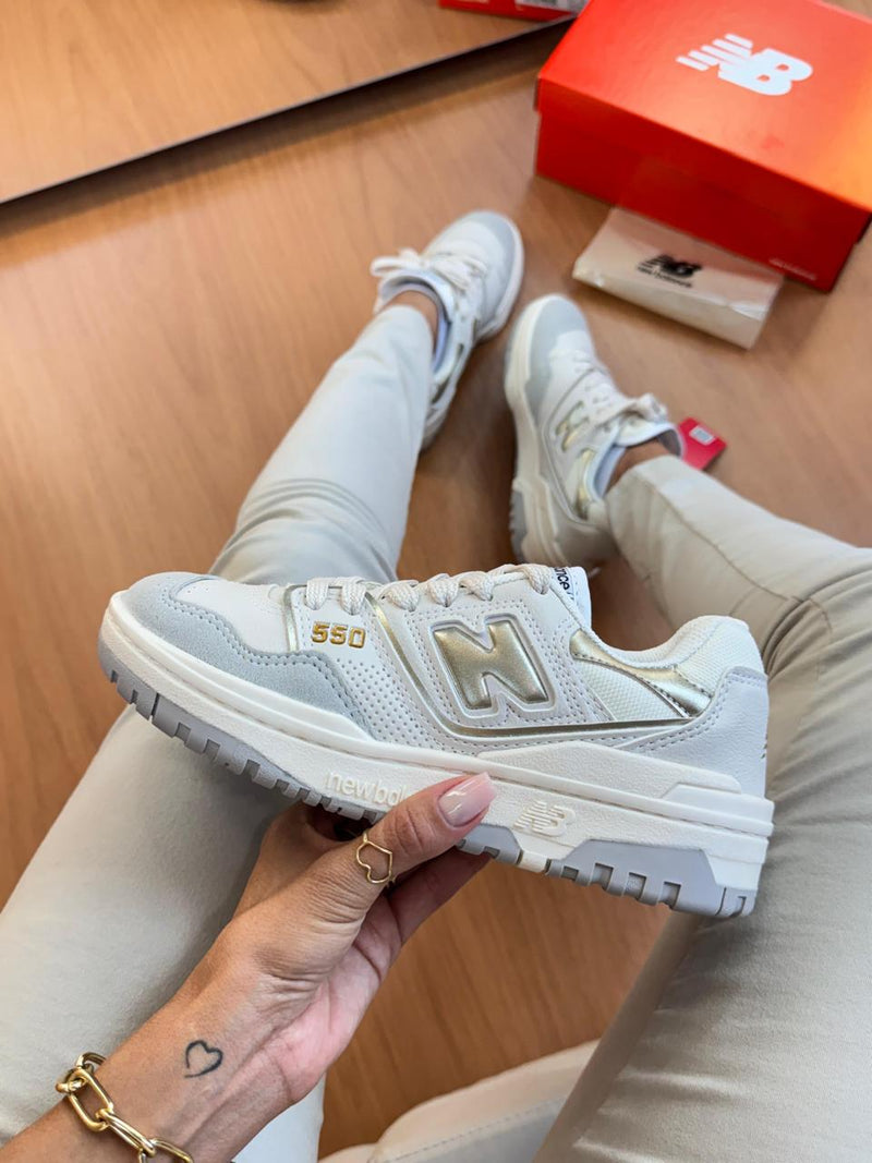 Tênis New Balance 550 - Branco/Prata