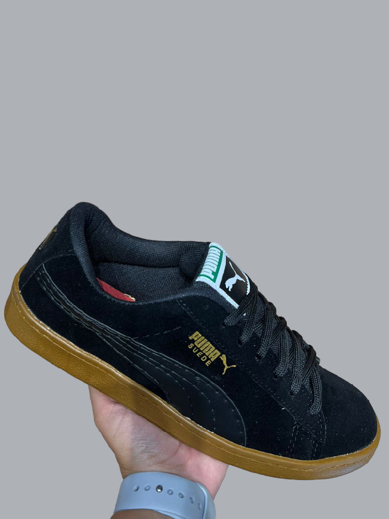 Puma Suede V-2 / Preto Solado Caramelo