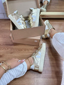 Tênis Vert com Velcro - Dourado