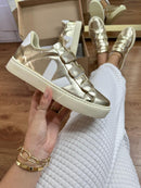 Tênis Vert com Velcro - Dourado