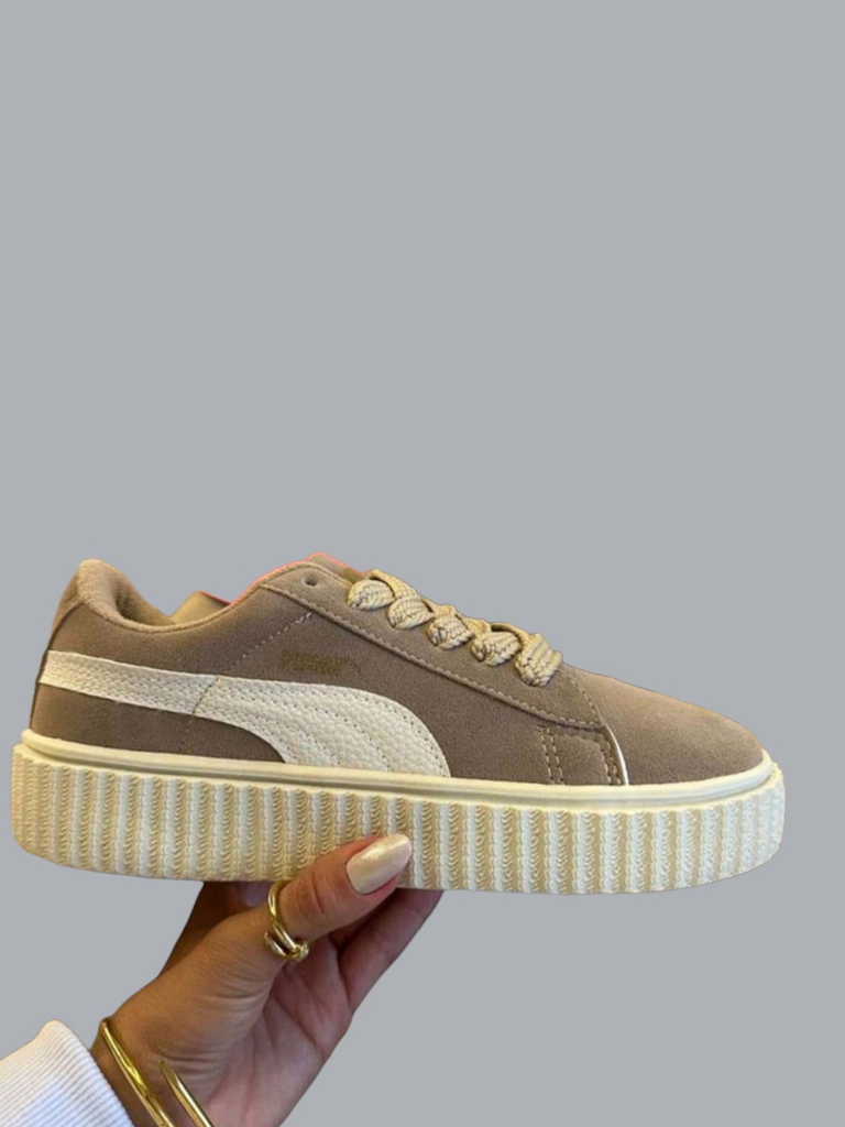 Tênis Puma Suede Plataforma - Caqui