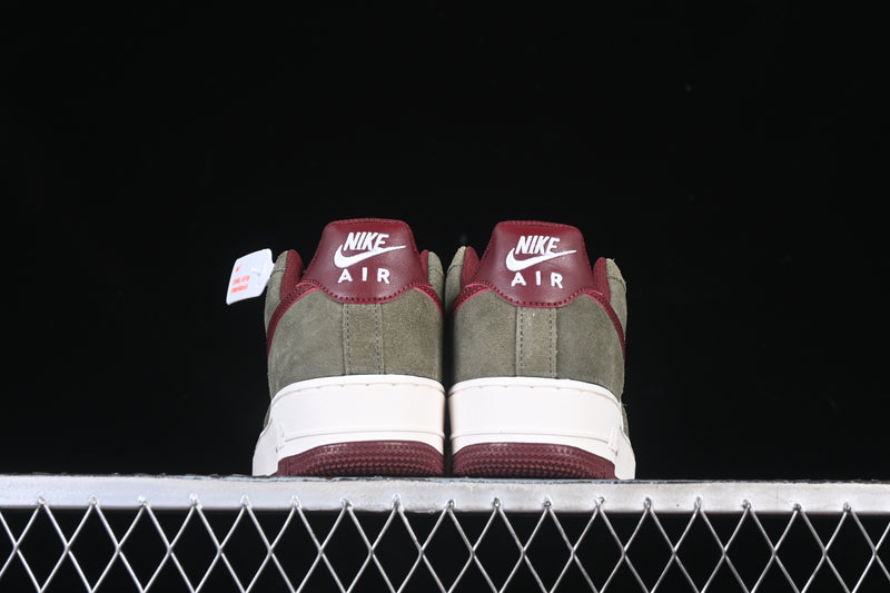 Nike Air Force 1 Low '07 LV8 "Cargo Khaki Pale Ivory Dark Team Red"