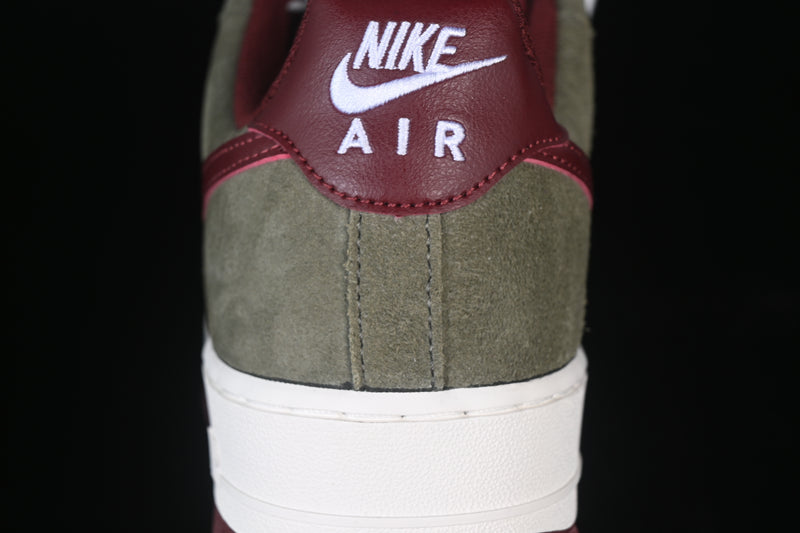 Nike Air Force 1 Low '07 LV8 "Cargo Khaki Pale Ivory Dark Team Red"