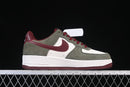 Nike Air Force 1 Low '07 LV8 "Cargo Khaki Pale Ivory Dark Team Red"