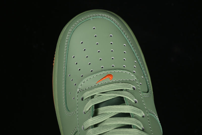 Nike Air Force 1 '07 Premium Low "Oil Green Safety Orange"