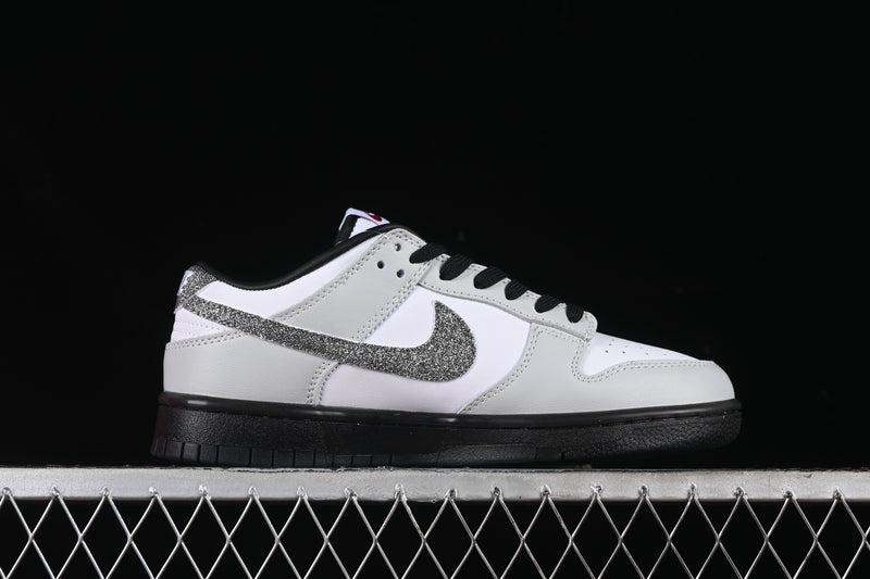 Nike Dunk Low “Glitter Swoosh White / Light Smoke Grey”