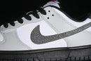 Nike Dunk Low “Glitter Swoosh White / Light Smoke Grey”
