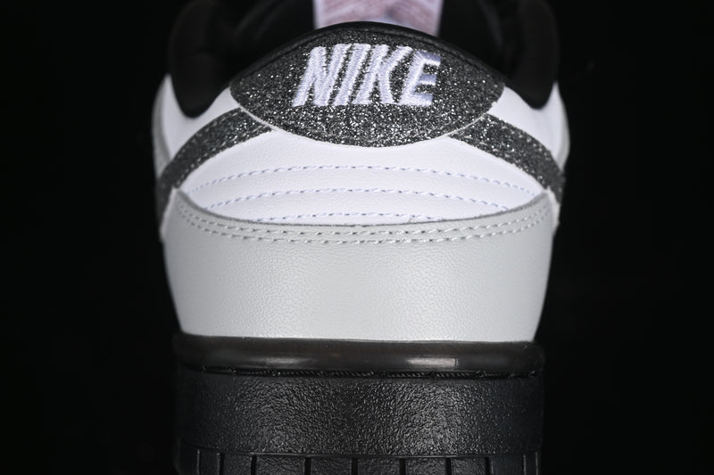Nike Dunk Low “Glitter Swoosh White / Light Smoke Grey”