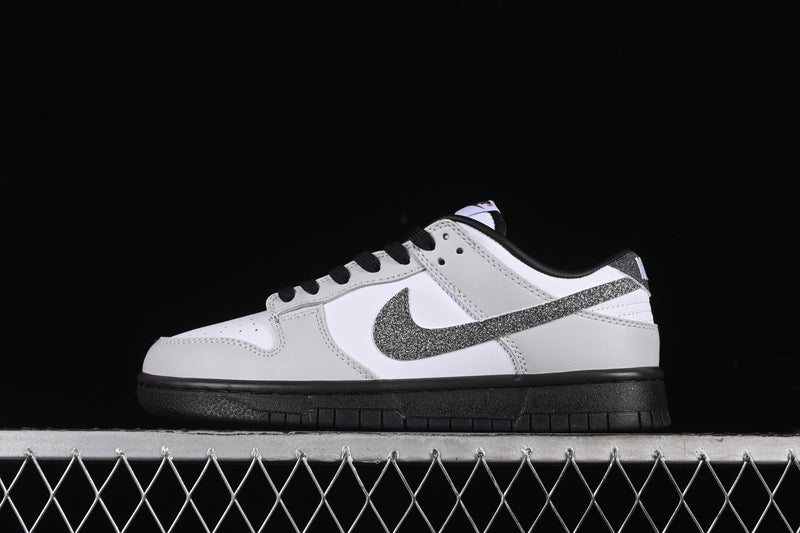 Nike Dunk Low “Glitter Swoosh White / Light Smoke Grey”