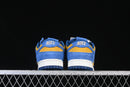 Nike Dunk Low “Panda-Monium Court Blue Yellow Ochre Suede”