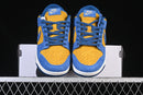 Nike Dunk Low “Panda-Monium Court Blue Yellow Ochre Suede”