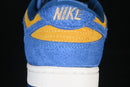 Nike Dunk Low “Panda-Monium Court Blue Yellow Ochre Suede”