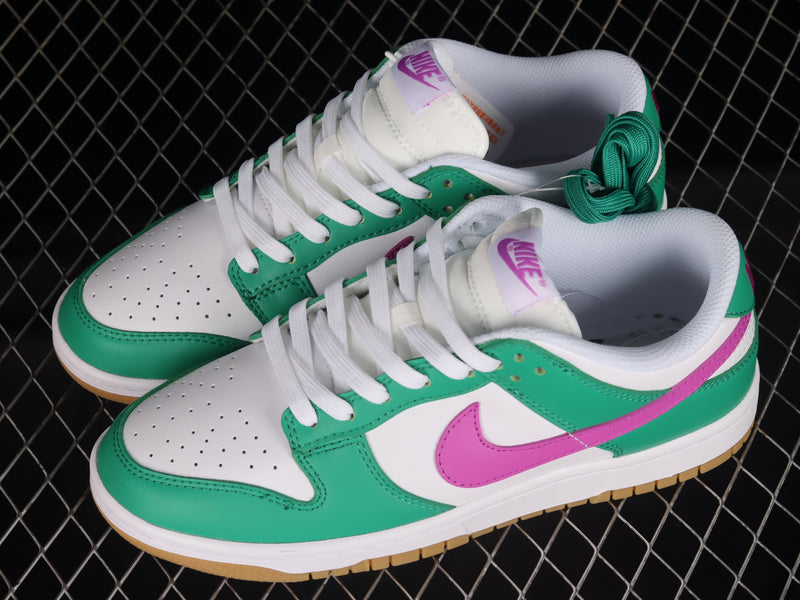 Nike Dunk Low “White Stadium Green  Fuchsia”