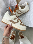 Tênis Air Force Branco/Marrom