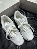 Tênis Air Force 1 - Branco / Cadarço Corda