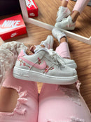 Tênis Air Force Branco - Detalhes Florais