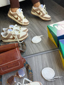 Tênis Dunk Low - Off White/Caramelo