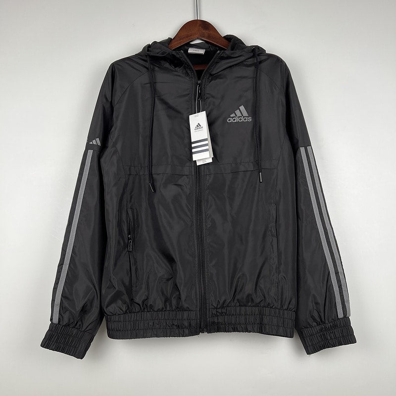 Jaqueta Corta Vento Adidas - Preto/Cinza