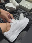 Tênis Air Force 1 - Branco / Cadarço Corda