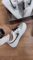 Tenis Nike Air Force 1 Low BCO Preto Cinza