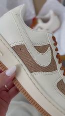 Tênis Air Force Branco/Marrom