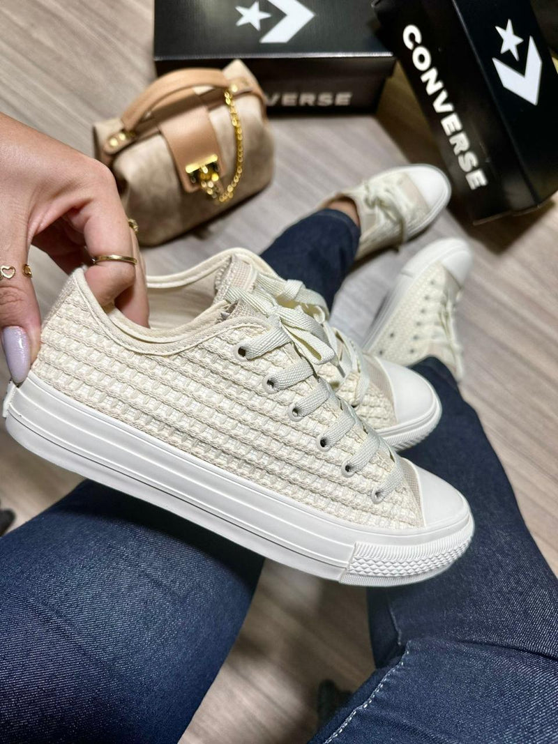 Tênis All Star - Off White Renda