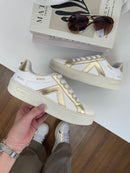 Tênis Schutz ST-001 – Branco & Dourado